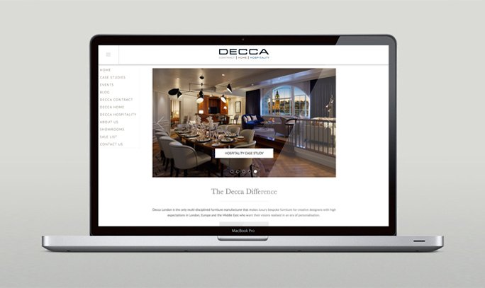 Decca website laptop